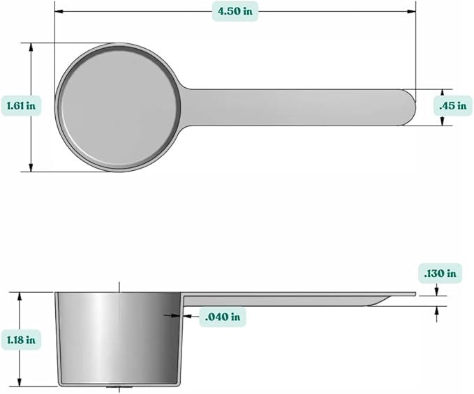32 mL (32 CC | 1.08 Oz.) Long Handle Plastic Measuring Spoon for Coffee, Protein Powder, Pet Food, Spices, Grains, Dry Goods – Food-Grade BPA-Free (Pack of 100) - Image 2