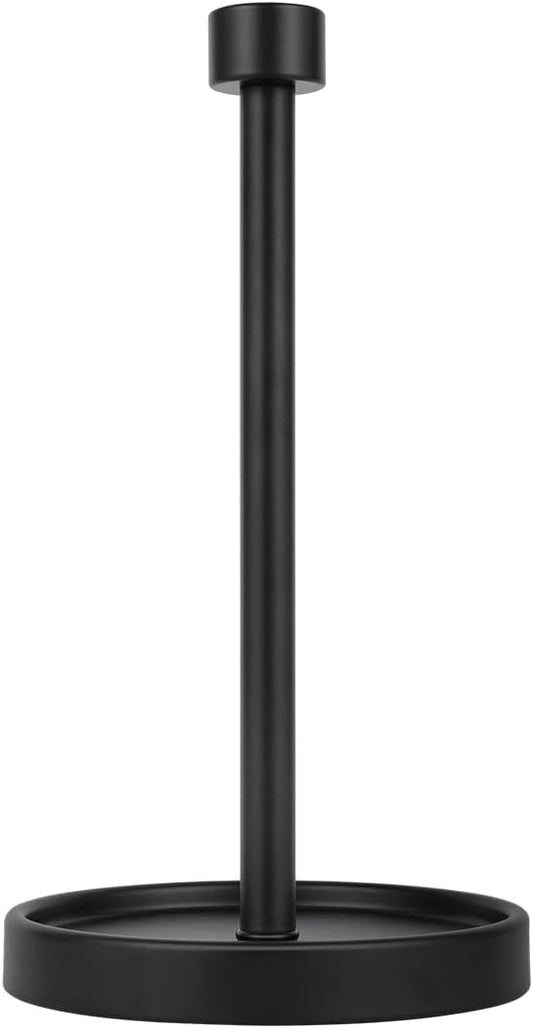 Ivilon Countertop Paper Towel Holder - Modern End Cap Minimalist Design - Fits All Paper Towel Roll Sizes - Color Black by Ivilon