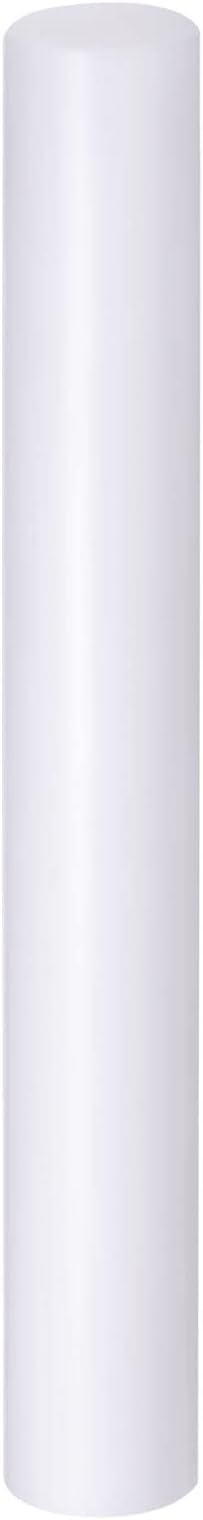 HARFINGTON Acrylic Clay Roller 8 Inch x 1 Inch Solid Non-Stick Plastic Round Tube Roller Polymer Clay Rod Fondant Rolling Pin for Shaping, Sculpting, Modeling DIY Crafts, White