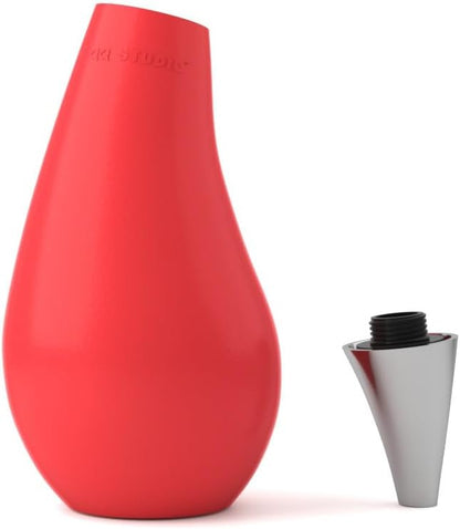 Kitchen Bathroom Counter top Squeezable Soap Dispensers Tear Drop Shape Bottle (Red, ~7oz) - Image 3