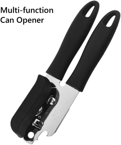 Can Opener Manual Heavy Duty, Ariettie Hand Held Can Openers for Seniors with Comfort Grip Sharp Blade, Solid Steel Hand Manual Can Open with Magnet for Kitchen Camping (Black) - Image 9