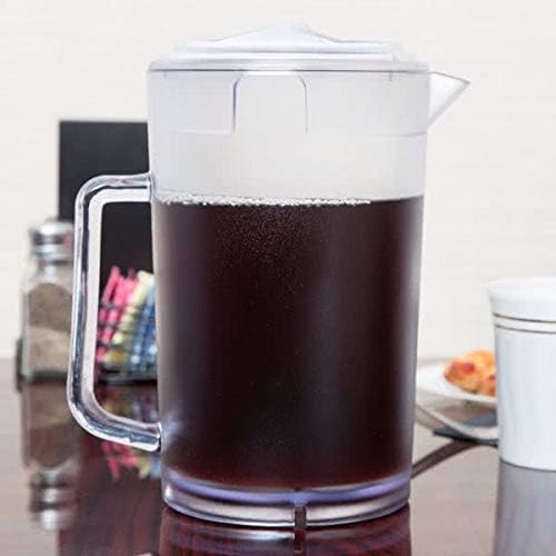 G.E.T. P-3064-1-CL-EC Heavy-Duty Shatterproof Plastic 2 Quart Pitcher with Lid, BPA Free (64 Ounce), Clear - Image 10