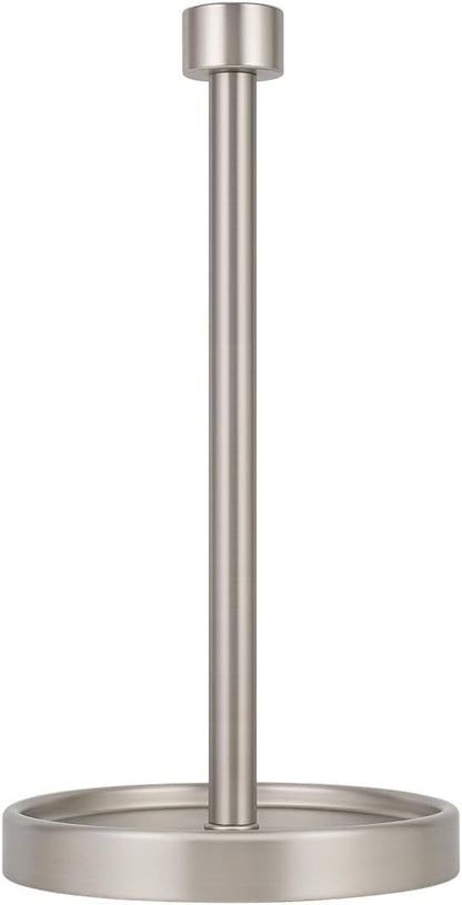 Ivilon Countertop Paper Towel Holder - Modern End Cap Minimalist Design - Color Brushed Nickel by Ivilon