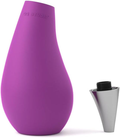 Kitchen Bathroom Counter top Squeezable Soap Dispensers Tear Drop Shape Bottle (Purple, ~7oz) - Image 2