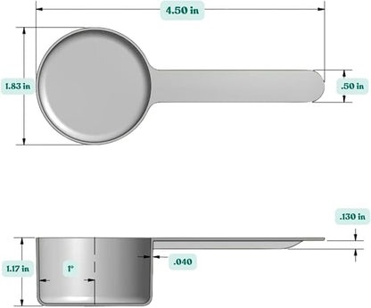 3 Tablespoon (1.5 Oz. | 43 mL) Long Handle Plastic Measuring Scoop for Coffee, Protein Powder, Pet Food, Spices, Grains, Dry Goods – Food-Grade BPA-Free (Pack of 5) - Image 2