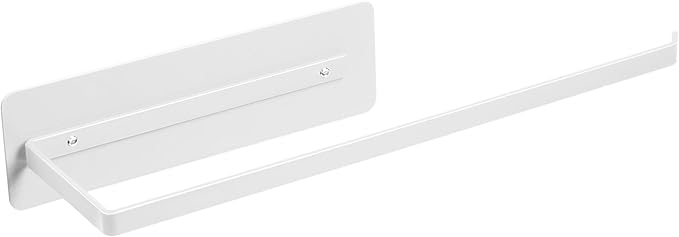 Magnetic Paper Towel Holder,White Towel Bar Rack for Refrigerator BBQ Grills Griddles Toolbox RVs Tailgates,Heavy Duty Strong Magnet Backing,12”(L) x 3”(H),Fit Most US Paper Roll