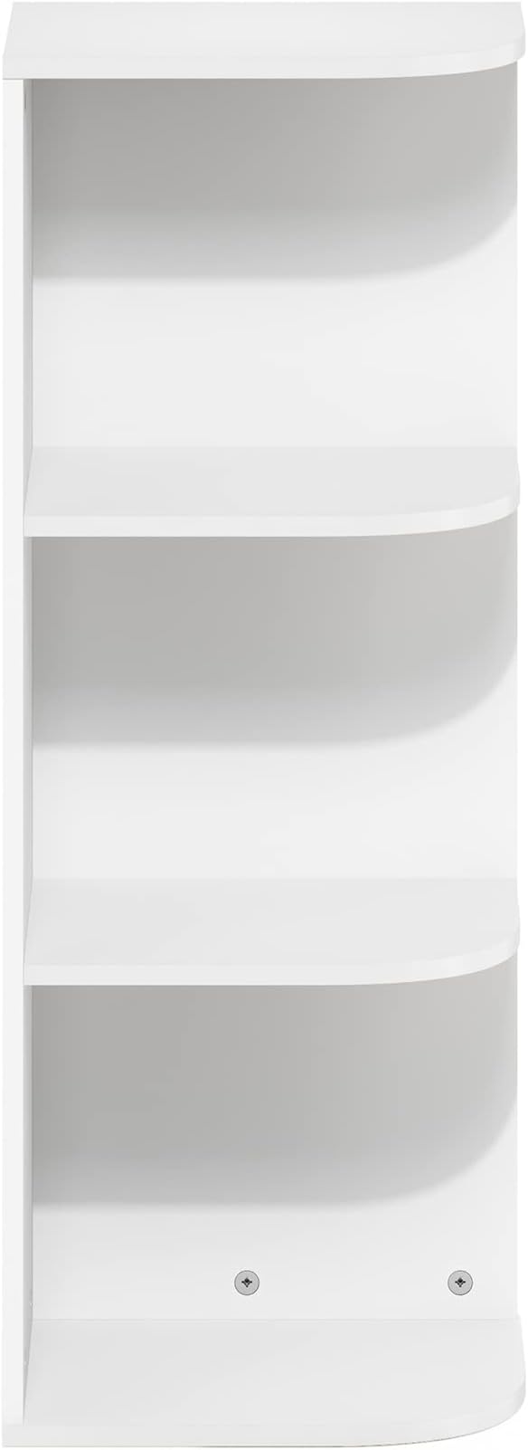 Furinno PASIR Book Shelf, 3-Tier Corner Bookshelf with Open Shelf, Standing Bookcase, 9.3 x 12 x 31.5 for Organization and Storage, for Living Room, Bedroom, Home Office, White - Image 4
