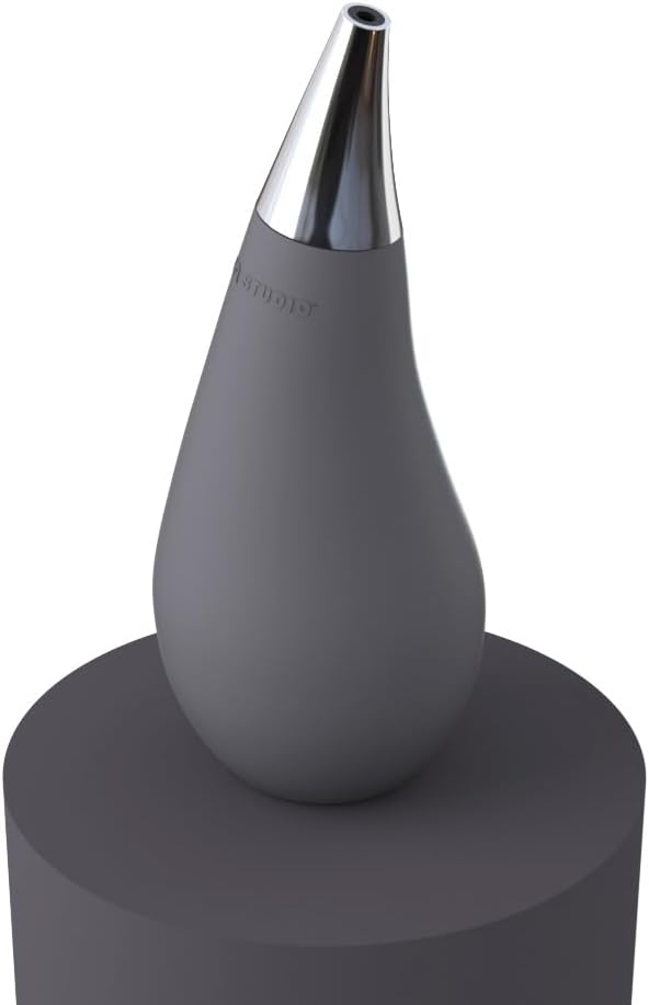 Kitchen Bathroom Counter top Squeezable Soap Dispensers Tear Drop Shape Bottle (Gray, ~7oz) - Image 3
