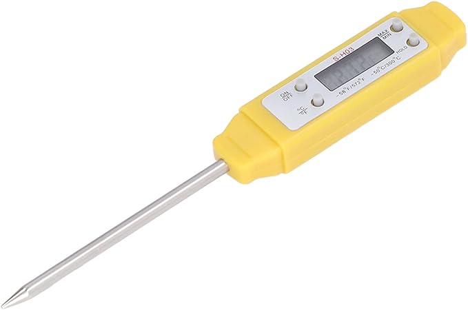 Akozon Digital Food Thermometer Automatic Calibration Pen High Accuracy Electronic Pocket Thermometer Yellow Home and Family Appliance and Decor by Akozon