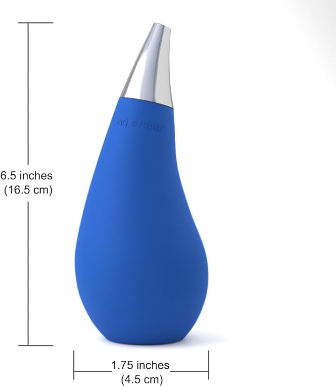 Kitchen Bathroom Counter top Squeezable Soap Dispensers Tear Drop Shape Bottle (Blue, ~7oz) - Image 4