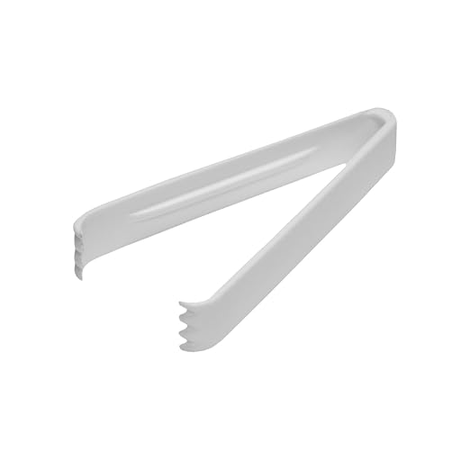 Party Essentials TN-65W Plastic Serving Tong, 6-1/2" Length, White (Case of 144) by PartyEssentials