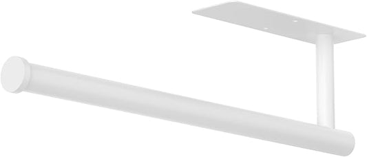 Paper Towel Holder Under Cabinet, Self-Adhesive,No Drilling, Stainless Steel, Wall-Mounted for Kitchen and Bathroom, Easy Install, Durable, Space-Saving, Ideal for Home, RV (White, 1 Pack) by CHIKESI