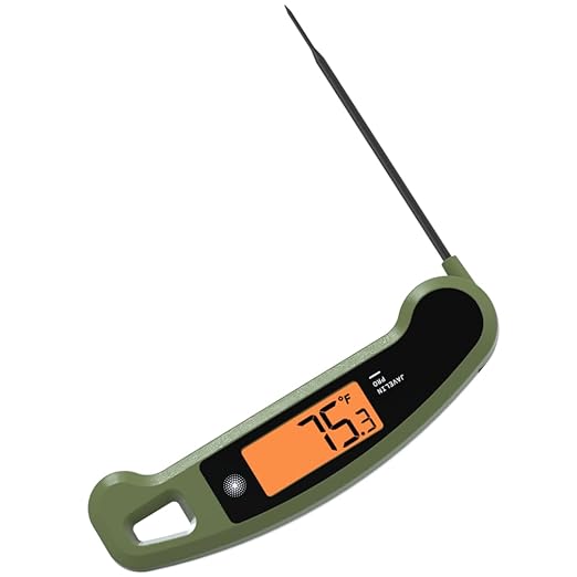 Lavatools Javelin® PRO Classic Ultra-Fast 2-Second Professional Digital Instant Read Meat Thermometer for Grill and Cooking, Auto-Rotating Backlit Display, IP65 Water Resistant – Olive - Image 2