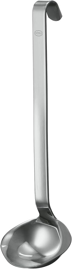 Rösle Stainless Steel Sauce Ladle, Hooked Handle, 2-Ounce by Rosle