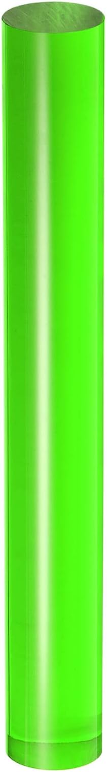 HARFINGTON Acrylic Clay Roller 8 Inch x 1 Inch Solid Non-Stick Plastic Round Tube Roller Polymer Clay Rod Fondant Rolling Pin for Shaping, Sculpting, Modeling DIY Crafts, Green