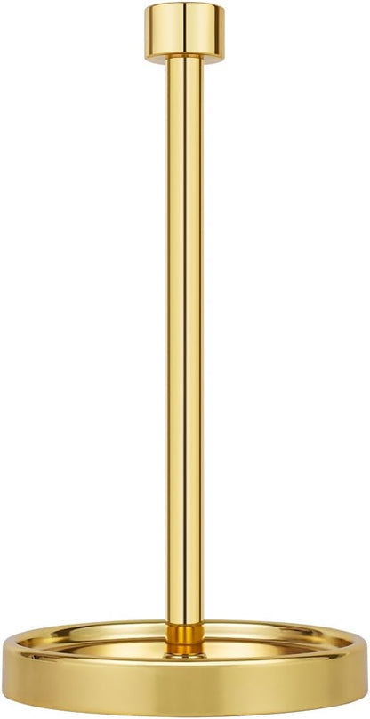 Ivilon Countertop Paper Towel Holder - Modern End Cap Minimalist Design - Color Gold Polished by Ivilon