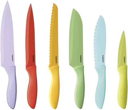 Cuisinart 12-Piece Kitchen Knife Set, Advantage Color Collection with Blade Guards, Multicolored, C55-12PCER1 - Image 2