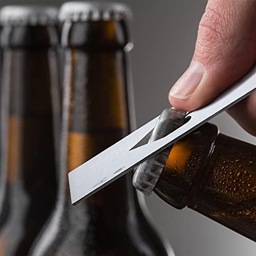 Chumia Poker Card Bottle Openers Stainless Steel Poker Card Beer Ace Bottle Cap Openers for Wedding Birthday Party Bridal Shower Table Tools Supplies(Silver, Black,6 Pieces)