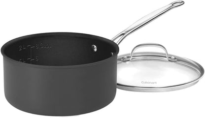 Cuisinart Chef's Classic Non-Stick 3-Quart Nonstick-Hard-Anodized, Saucepan w/Cover, 6193C-20 - Image 4