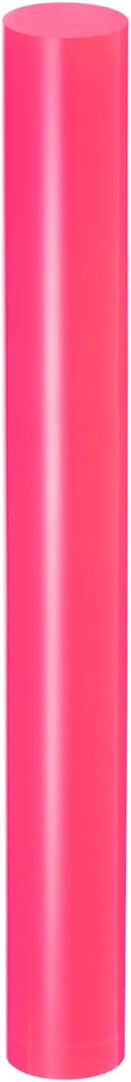HARFINGTON Acrylic Clay Roller 9 Inch x 1 Inch Solid Non-Stick Plastic Round Tube Roller Polymer Clay Rod Fondant Rolling Pin for Shaping, Sculpting, Modeling DIY Crafts, Rose Red