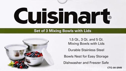 Cuisinart Mixing Bowl Set,Stainless Steel,3-Piece,CTG-00-SMB,(Pack of 4) - Image 9