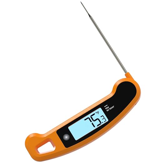 Lavatools Javelin® PRO Duo Ultra-Fast 2-Second Professional Digital Instant Read Meat Thermometer for Grill and Cooking, Auto-Rotating Backlit Display, IP65 Water Resistant, NSF Certified – Tangerine - Image 2