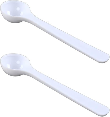 1g/2ml Measuring-Spoons Scoop for Creatine,Powders,Cooking,Recipes,Lab,Food Grade PP Material,BPA-free,Meets FDA Standards，2-Packs(With milliliter scale marking) White