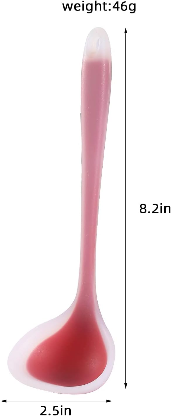 Silicone Small Silicone Ladles, Mini Gravy Ladles, Heat-resistant Sauce ladles for serving or cooking, BPA Free (6) - Image 4