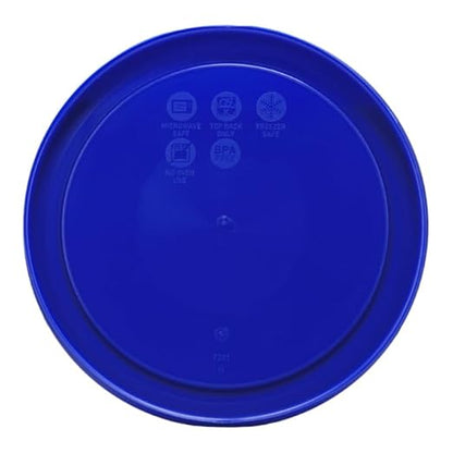 Pyrex Light Blue 4 Cup Round Storage Cover #7201-PC for Glass Bowls - 2 Pack - Image 3