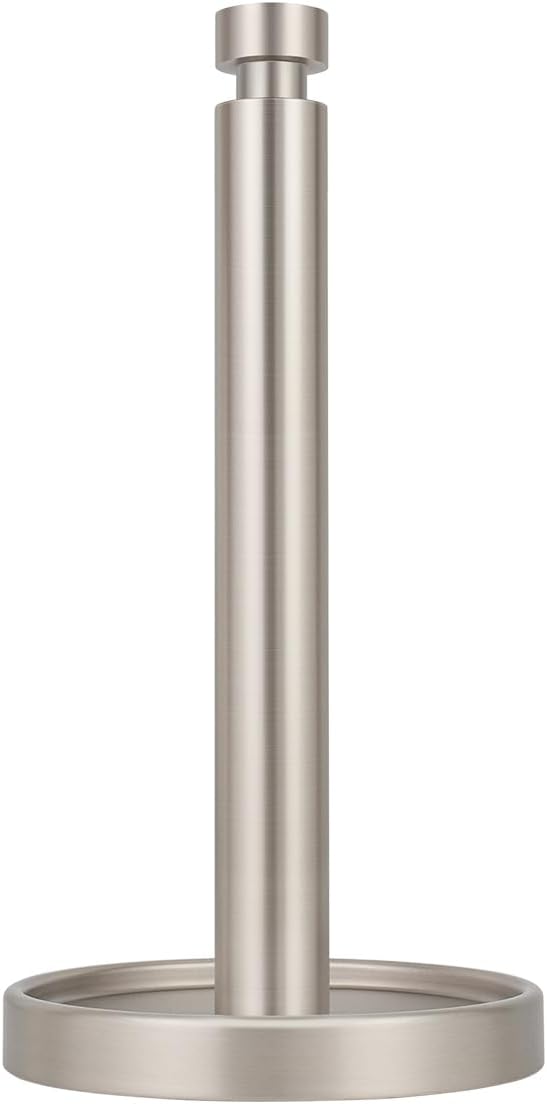Ivilon Paper Towel Roll Stand - Steady and Easy Tear - Fits All Paper Towel Rolls - Brushed Nickel by Ivilon