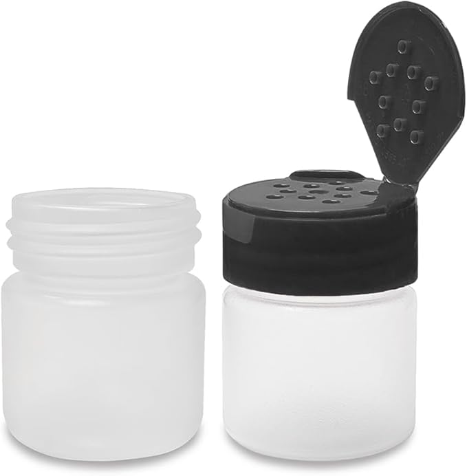ljdeals 1 oz Plastic Spice Jars with Black Flip & Sift Caps – 12 Pack Empty Spice Bottles for Herbs, Seasonings, Powders, Camping, Travel, Kitchen, Restaurant Use – BPA-Free, Recyclable, Made in USA - Image 4