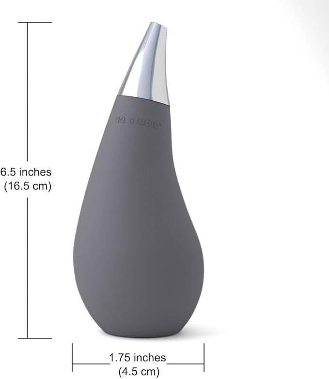 Kitchen Bathroom Counter top Squeezable Soap Dispensers Tear Drop Shape Bottle (Gray, ~7oz) - Image 4