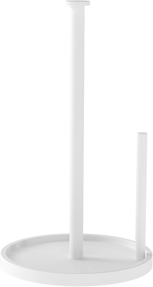 Paper Towel Holder Countertop, Standing Paper Roll Holder with Anti Slip Weighted Base, Stainless Steel Freestanding Paper Towel Holder for Kitchen, White by STWWO