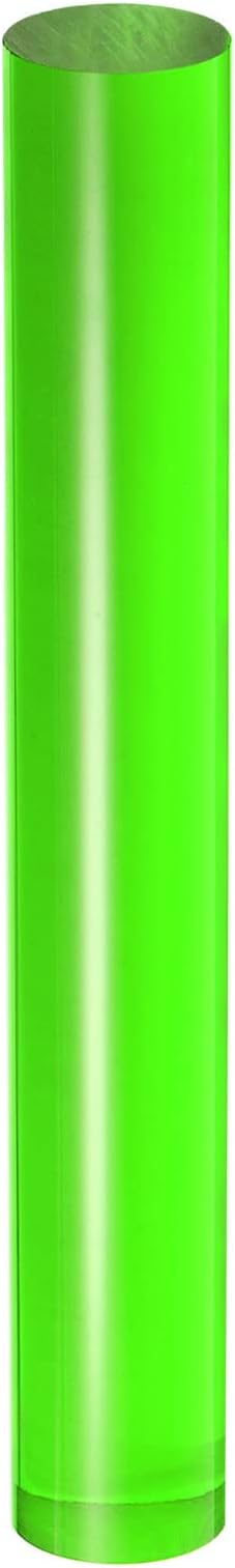 HARFINGTON Acrylic Clay Roller 7.28 Inch x 1 Inch Solid Non-Stick Plastic Round Tube Roller Polymer Clay Rod Fondant Rolling Pin for Shaping, Sculpting, Modeling DIY Crafts, Green
