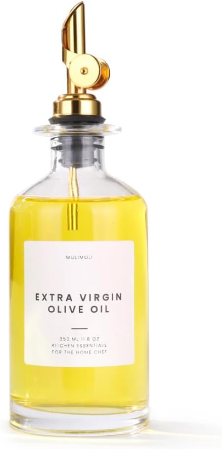 Molimoli Glass Oil Dispenser Bottle for Kitchen, Weighted Pourer, Olive Oil Cruet | 350ml, Set of 1 by MoliMoli