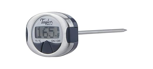 Taylor Pro Instant Read Digital Food Thermometer – Stainless Steel Probe with 0.4" Dot Matrix Display, -58°F to 448°F Temperature Range for BBQ, Baking & Candy Making (Steel/Black) - Image 2