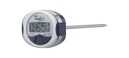 Taylor Pro Instant Read Digital Food Thermometer – Stainless Steel Probe with 0.4" Dot Matrix Display, -58°F to 448°F Temperature Range for BBQ, Baking & Candy Making (Steel/Black) - Image 2