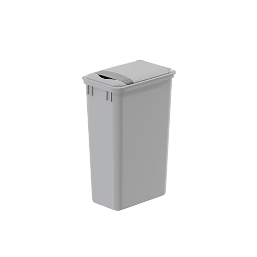 Dowell Wastebasket Trash Can Container, Plastic Garbage Bin, Stackable, for Kitchen, Office, Home & Commercial Use, Fits Under Sink/Desk - Grey (1, 50 QT LID Only) - Image 4