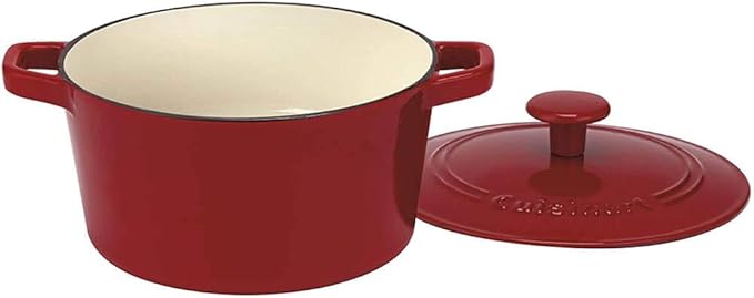 Cuisinart Chef's Classic Enameled Cast Iron Round Covered Casserole (Cardinal Red, 3- Quart) - Image 2