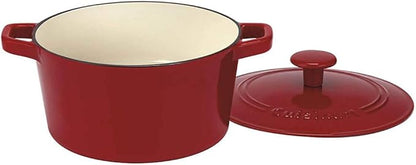 Cuisinart Chef's Classic Enameled Cast Iron Round Covered Casserole (Cardinal Red, 3- Quart) - Image 2