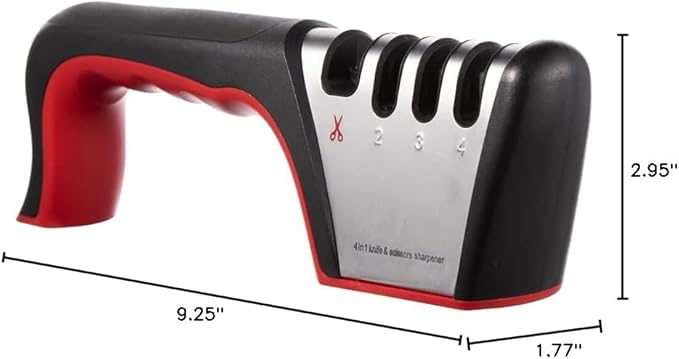 Brigii 4-in-1 Knife Sharpener, Kitchen Knife Accessories for Ceramic Knives, Steel Knives and Scissors, Aiding in Repair, Restoration, and Polishing of Blades - Image 7