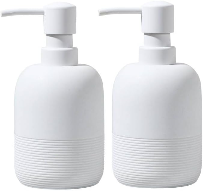 GalDal White Soap Lotion Dispenser with A Spare Pump,Liquid Hand Soap Dispenser Sets for Bathroom Countertop,2pcs/Set Soap Dispenser for Kitchen - Image 7