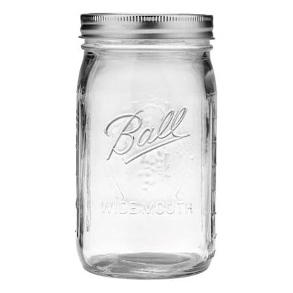 Ball Wide Mouth Glass Mason Jars with Lids and Bands, Used for Canning, Pickling, Juice, Jam, Jelly, Quart Size 32 Ounce (Pack of 8) - Image 2