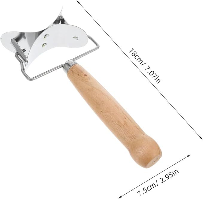 IMIKEYA Dumpling Skin Cutter for Making Dumpling Wrapper, Dough Cutter with Wooden Handle Kitchen Tool for Ravioli, Calzone, Empanada, Pierogi