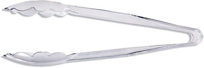 New Star Foodservice 35520 Utility Tong, High Heat Plastic, Scalloped, 12 inch, Set of 12, Clear