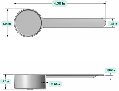 4 Teaspoon (20 mL) Long Handle Plastic Measuring Spoon for Coffee, Protein Powder, Pet Food, Spices, Grains, Dry Goods – Food-Grade BPA-Free (Pack of 25) - Image 2