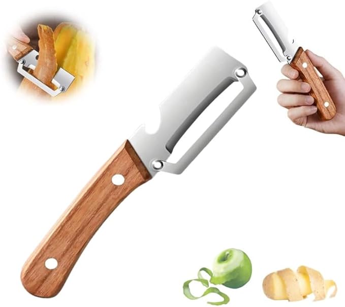 Multi-Functional Vegetable Peeler for Kitchen, with Ergonomic Non-Slip Handle, Good Sturdy, 2 in 1 Fruit Peeler and Bottle Opener, best for potato, vegetable, apple, carrot and more(1pcs) by Unknown