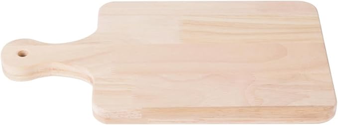 LZMS 4-Pack 13 1/2"x 7 1/2" Wood Serving Boards Set | Unfinished Wood Crafts with Handle | Wooden Cutting Boards Bulk for Charcuterie,Cheese,Meat,Bread,Vegetabes & Fruits