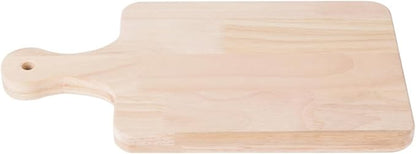 LZMS 4-Pack 13 1/2"x 7 1/2" Wood Serving Boards Set | Unfinished Wood Crafts with Handle | Wooden Cutting Boards Bulk for Charcuterie,Cheese,Meat,Bread,Vegetabes & Fruits