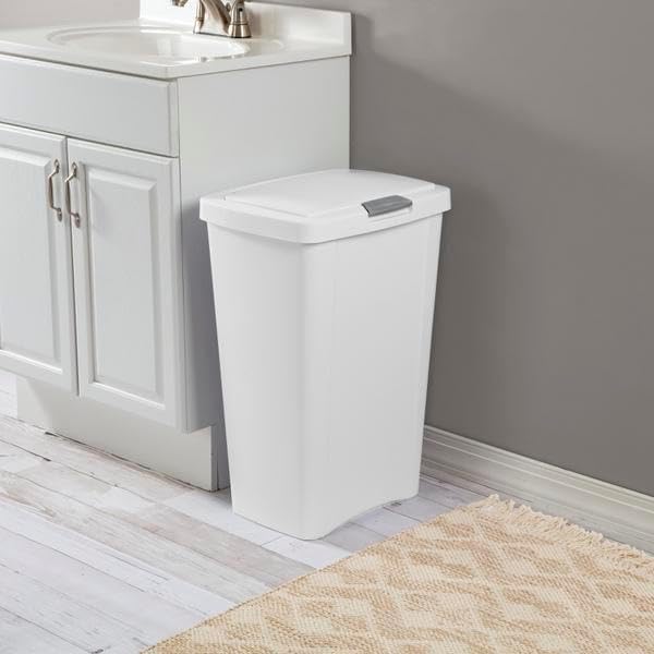 STERILITE 10458004 Touch Can, White, 13 Gallon - Image 5